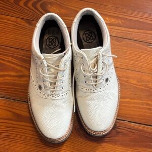 G/FORE White Leather Brogue Oxfords